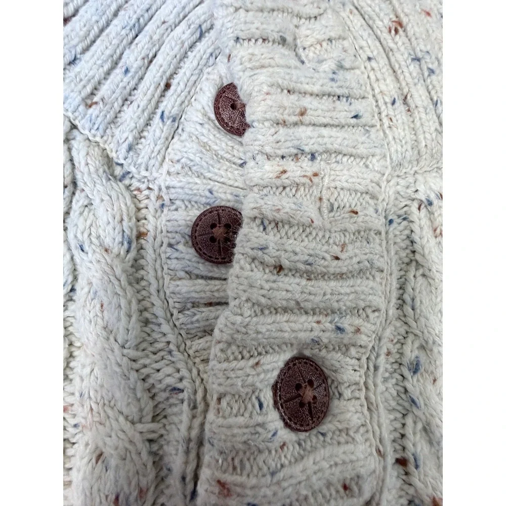 Gymboree Kids Size 8 Cream Oatmeal Cable Knit Confetti Fleck Mock Neck Sweater
